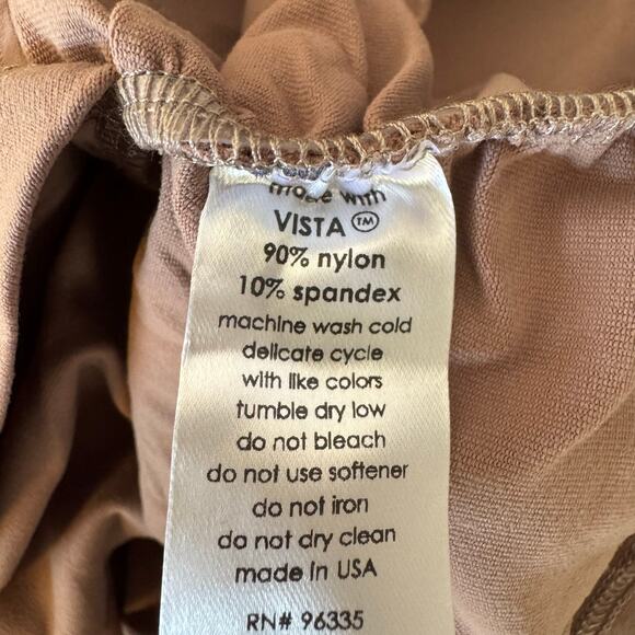 Susana Monaco Long Sleeves Crewneck Faux Wrap Tops Brown NWT Size Small - Picture 12 of 12